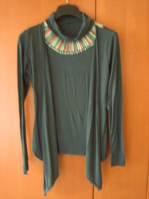 Prachtig colshirt met bindvestje SKUNKFUNK 36-38 snazzeys, Kleding | Dames, Truien en Vesten, Nieuw, Maat 36 (S), Groen, Verzenden