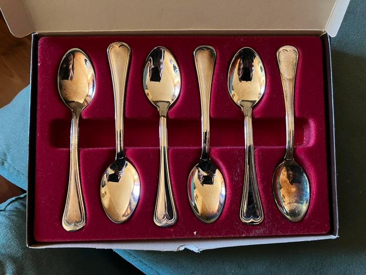 Vintage zwaar verzilverde theelepels nescafé, Antiek en Kunst, Antiek | Bestek, Ophalen of Verzenden