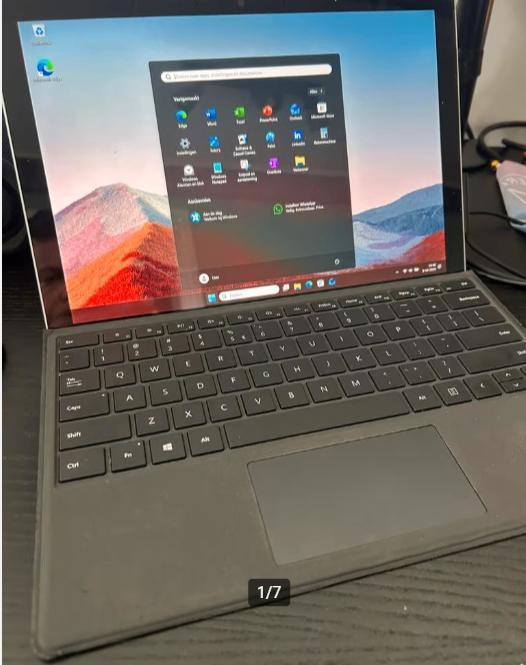 Microsoft Surface Pro 7+ i5 / 8GB / 256GB SSD / Win 11 zgan, Computers en Software, Windows Laptops, Zo goed als nieuw, 12 inch
