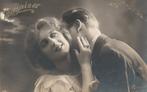 MEISJE ROMANTIEK JAREN 30 ZEER MOOIE OUDE KAART KJ346, Ophalen of Verzenden, 1920 tot 1940, Ongelopen, Overige thema's