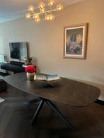 Deens ovale eettafel zwarte marmer look 1 jaar oud, Huis en Inrichting, Tafels | Eettafels, Ophalen, Overige materialen, 100 tot 150 cm