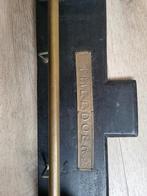 Oud Houten Theedoekrekje met Koper - 40x16cm, Ophalen of Verzenden