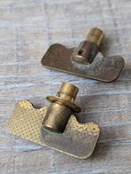 Antieke koperen opwindsleutels tbv antieke klokken & wekker, Ophalen of Verzenden, Koper