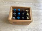 Hertog Jan houten krat met 12 lege flessen, Verzamelen, Biermerken, Ophalen, Gebruikt, Flesje(s), Hertog Jan