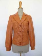 Oranje leren jas z.g.a.n. Vero Moda maat M (valt als 36), Maat 38/40 (M), Vero Moda, Oranje, Ophalen of Verzenden
