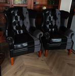 Set van 2 - Chesterfield Oorfauteuil Black Velours Edition, Bollenmarkt 14c, Ophalen of Verzenden, Zo goed als nieuw, Jan Frantzen