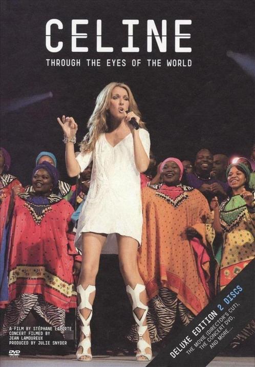Celine Dion Through the eyes of the world deluxe 2 dvd box, Cd's en Dvd's, Dvd's | Muziek en Concerten, Zo goed als nieuw, Muziek en Concerten