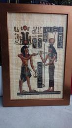 * Egypte - papyrus - godin Hathor en offer van Ramses II *, Ophalen