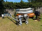 Partij Boten + Motoren + Trailer, 3 Sets, Ophalen, Aluminium, Gebruikt, Tohotasu
