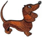 Teckel stoffen opstrijk patch embleem, Ophalen of Verzenden, Nieuw, Bedrijf of Vereniging