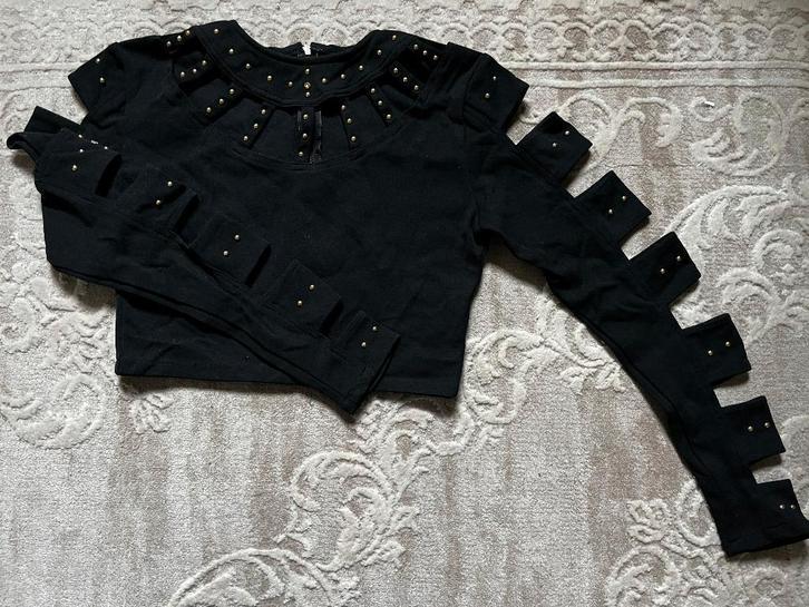 Setje legging en shirt, zwart goud studs, mt 38 NL, Panache, Kleding | Dames, Gelegenheidskleding, Zo goed als nieuw, Overige typen