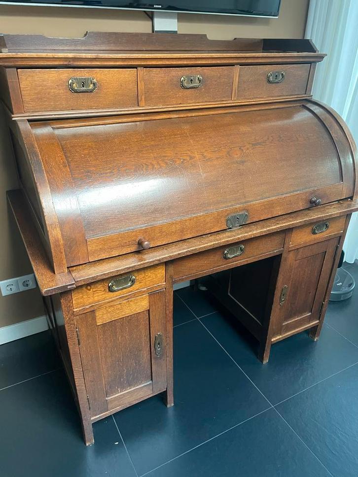 Antiek Eiken Cilinderbureau, Antiek en Kunst, Antiek | Meubels | Kasten, Ophalen