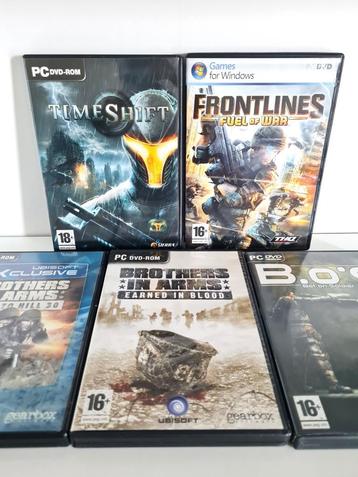 Timeshift, Frontlines, 2x Brothers in Arms, B.O.S - 5 Games beschikbaar voor biedingen