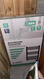 EuroM radiator badkamer zwart nieuw, Doe-het-zelf en Verbouw, Verwarming en Radiatoren, Ophalen, Zo goed als nieuw, Radiator, 80 cm of meer