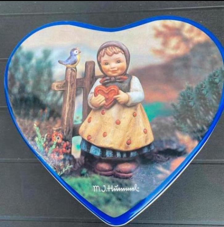 Hartvormig blik van M.J. Hummel., Verzamelen, Blikken, Zo goed als nieuw, Overige, Overige merken, Ophalen of Verzenden