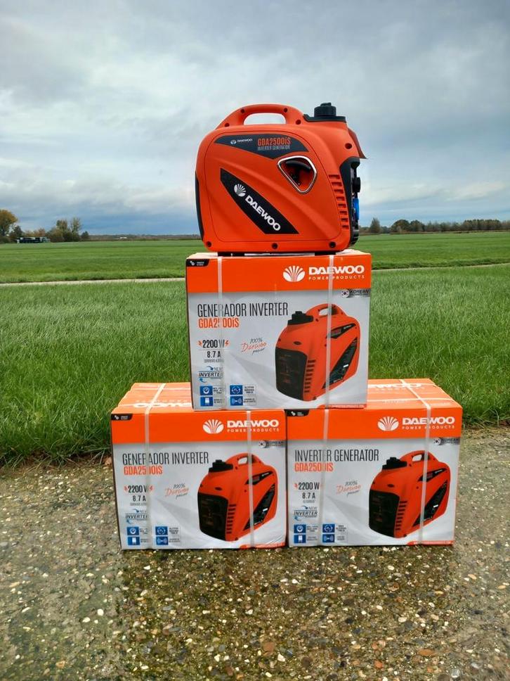 Stroomuitval. Noodstroom. Inventer. Deawoo. Agragaat, Doe-het-zelf en Verbouw, Gereedschap | Overige machines, Nieuw, Ophalen