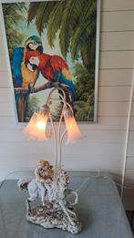 Antieke lamp met paardenbeeldje, Ophalen, Zo goed als nieuw, Minder dan 50 cm