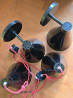 Retro metalen lampen, hang en wand, jaren 80, Ophalen, Gebruikt, Retro