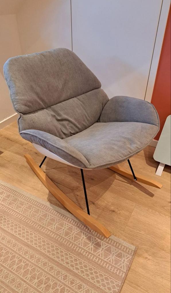 Childhome Lounge Schommelstoel grijs, Huis en Inrichting, Fauteuils, Zo goed als nieuw, Hout, 50 tot 75 cm, 75 tot 100 cm, Ophalen of Verzenden