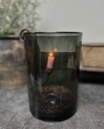 Smoke windlicht incl kaarsen hanger sober landelijk, Antiek en Kunst, Ophalen of Verzenden