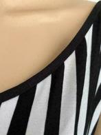 F973 Nieuw: Naveed: maat 46=XL jurk gestreept zwart/wit, Kleding | Dames, Wit, Maat 46/48 (XL) of groter, Ophalen of Verzenden