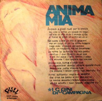 Single (Italy) 1973 : I Cugini Di Campagna – Anima Mia beschikbaar voor biedingen