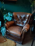 2 leren fauteuils, zo snel mogelijk ophalen, Huis en Inrichting, Fauteuils, Ophalen, Gebruikt, 75 tot 100 cm, 50 tot 75 cm