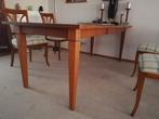 4 chique beukenhout eettafel stoelen, Huis en Inrichting, Ophalen, Gebruikt, 50 tot 100 cm, Vijf personen of meer