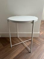 Witte bijzettafel  IKEA, Huis en Inrichting, Ophalen, Minder dan 45 cm, Minder dan 55 cm, Metaal of Aluminium
