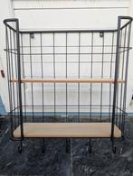 Keukenrek / bakkersrek hout, zwart met haken, Ophalen, Zo goed als nieuw