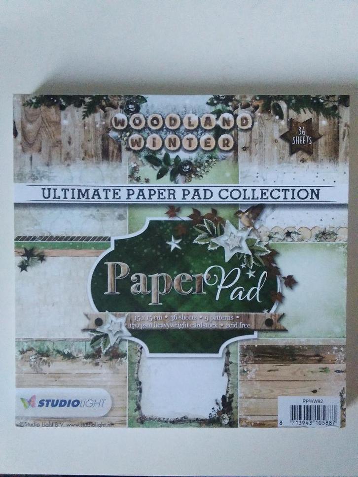 Paper pad woodland winter Studio Light, Hobby en Vrije tijd, Scrapbooking, Nieuw, Overige typen, Overige merken, Ophalen of Verzenden