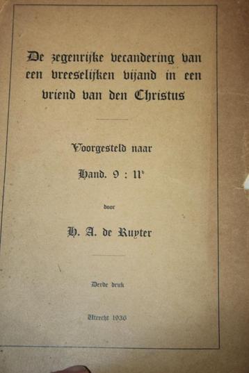 H.A. de Ruyter (oefenaar?) - Over bekering Paulus (1936)  beschikbaar voor biedingen
