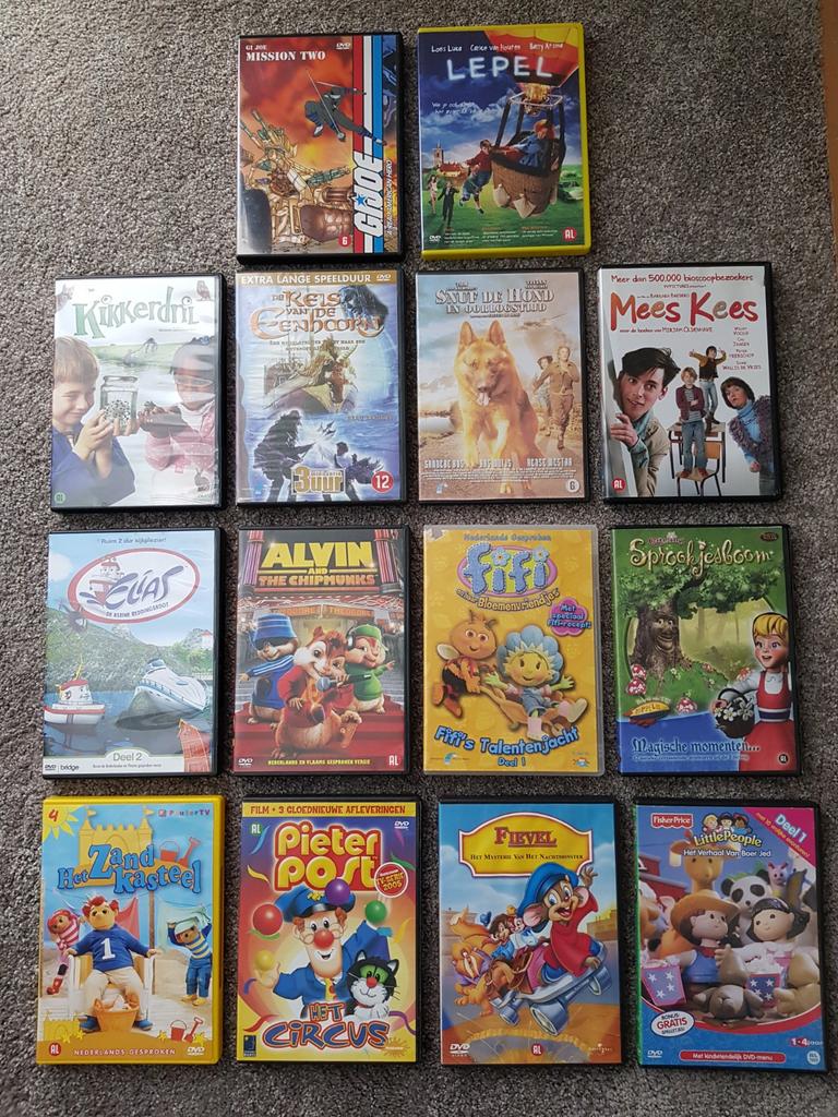 14 dvd's voor kinderen -- in één koop --, Alle leeftijden, Ophalen of Verzenden, Zo goed als nieuw, Film