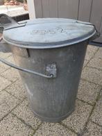 Zinken vuilnisemmer vuilnisbak afvalemmer afvalbak Vught bak, Ophalen, Zo goed als nieuw, Minder dan 50 cm