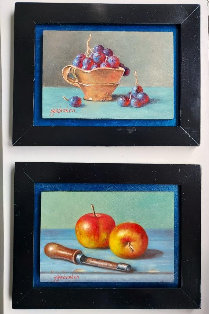 Twee stillevens Hans Habraken, Antiek en Kunst, Kunst | Schilderijen | Klassiek, Ophalen of Verzenden