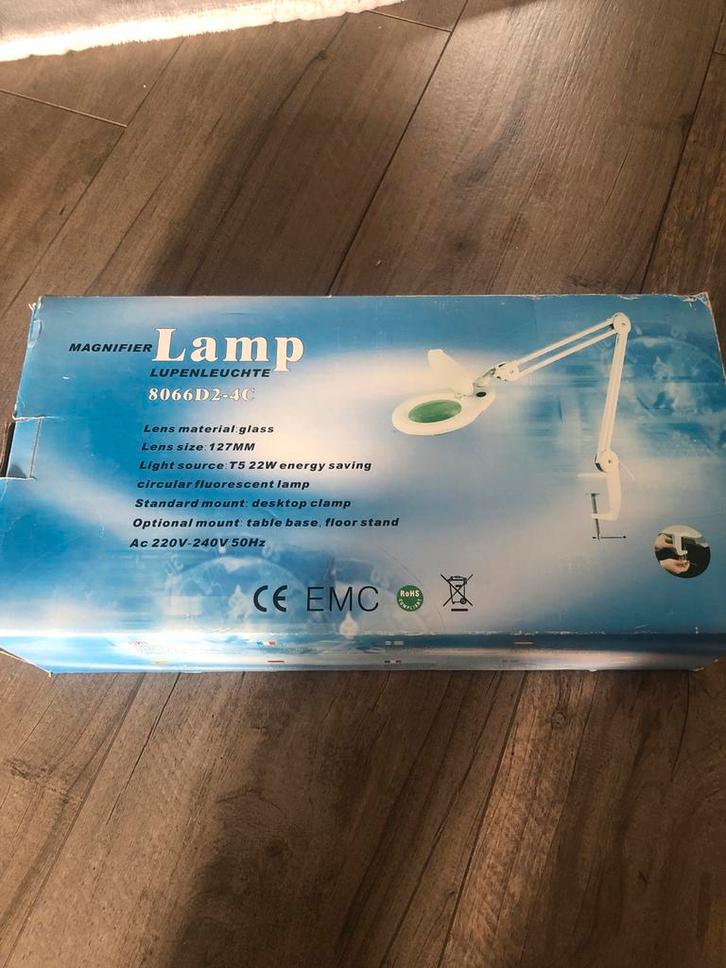 Looplamp / Vergrootglas Lamp - 8066D2-4C, Huis en Inrichting, Lampen | Hanglampen, Zo goed als nieuw, 50 tot 75 cm, Glas, Ophalen of Verzenden