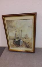 Gesigneerd:C.Bouchat in lijst:40x26cm, Antiek en Kunst, Kunst | Schilderijen | Klassiek, Ophalen