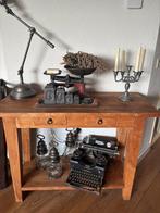 Mooie teak houten sidetable, Ophalen, Zo goed als nieuw, 25 tot 50 cm, Rechthoekig
