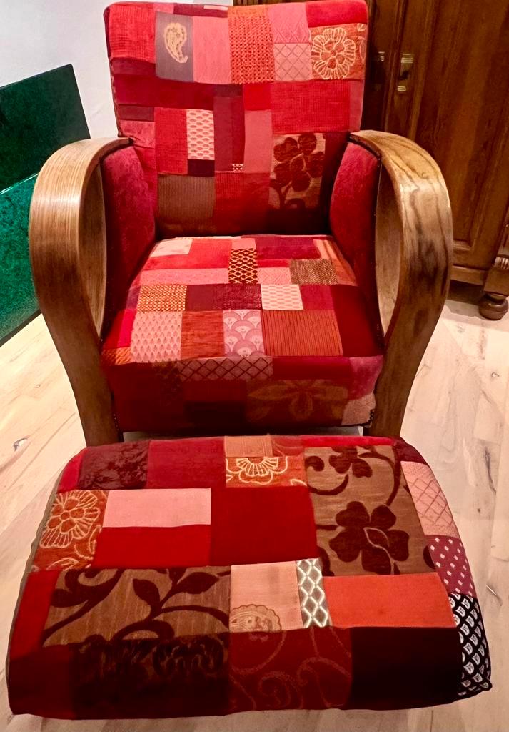 Jaren ‘30  Fauteuil, Huis en Inrichting, Fauteuils, Zo goed als nieuw, Hout, 50 tot 75 cm, 75 tot 100 cm, Ophalen of Verzenden