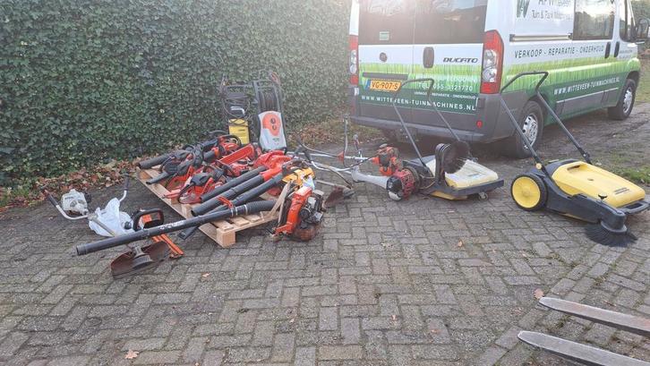 Partij tuinmachines o.a Stihl, Dolmar, Stiga, Karcher Zenoah, Tuin en Terras, Bladblazers, Gebruikt, Benzine, Ophalen