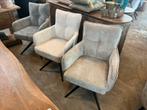 Magazijn leegverkoop draai-eetstoelen microvezelstof metaal, Industrieel hotelchique, Overige kleuren, Metaal, Nieuw