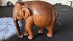 Houten olifant hand gesneden, Ophalen of Verzenden