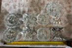 Glazen kandelaars ( 9stuks), Overige materialen, Overige kleuren, Ophalen of Verzenden, Zo goed als nieuw