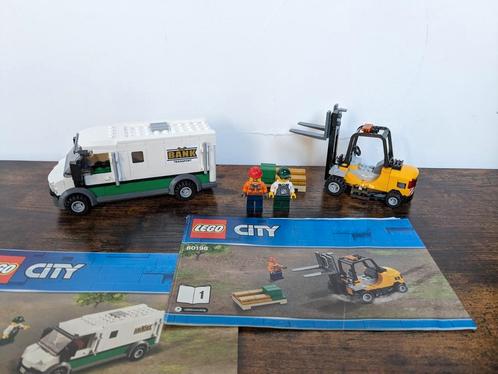 Lego city heftruck en bank transport, Kinderen en Baby's, Speelgoed | Duplo en Lego, Zo goed als nieuw, Ophalen of Verzenden