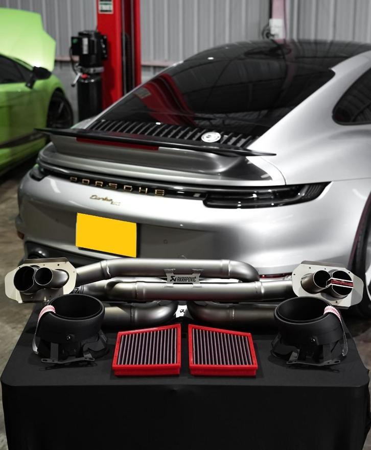 Akrapovic Titanium uitlaatsysteem - Porsche 911 992 Turbo, Auto diversen, Tuning en Styling, Ophalen of Verzenden