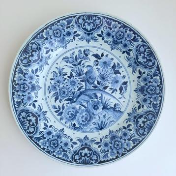 zeer groot antiek Delfts Blauw wandbord - Ø 45 cm beschikbaar voor biedingen