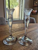 2 kristallen kandelaars, Ophalen of Verzenden, Zo goed als nieuw, Overige materialen, Minder dan 25 cm