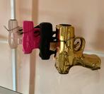 Pistool vaas / kandelaar, 12x12x5cm zwart roze creme of goud, Huis en Inrichting, Overige materialen, Zwart, Ophalen of Verzenden