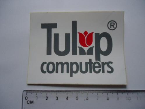 sticker oud TULIP Computer pc retro nl merk, Verzamelen, Stickers, Zo goed als nieuw, Bedrijf of Vereniging, Verzenden