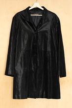 Cruse stoere lange echt leren suede jas met glimmers L 42, Kleding | Dames, Zwart, Maat 42/44 (L), Ophalen of Verzenden, Zo goed als nieuw